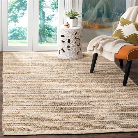 This item: <strong>SAFAVIEH</strong> Natural Fiber Collection Area <strong>Rug</strong> - 5' x 8', Natural, Handmade Farmhouse <strong>Jute</strong>, Ideal for High Traffic Areas in Living Room, Bedroom (NF747A) $111. . Safavieh jute rug